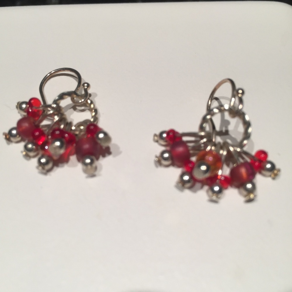 Earrings   Red stones